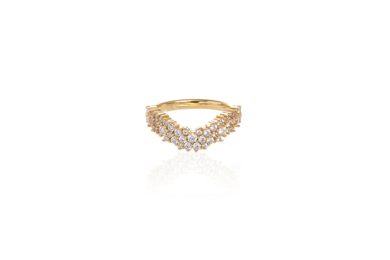 ANAH CHEVRON Ring - Gold