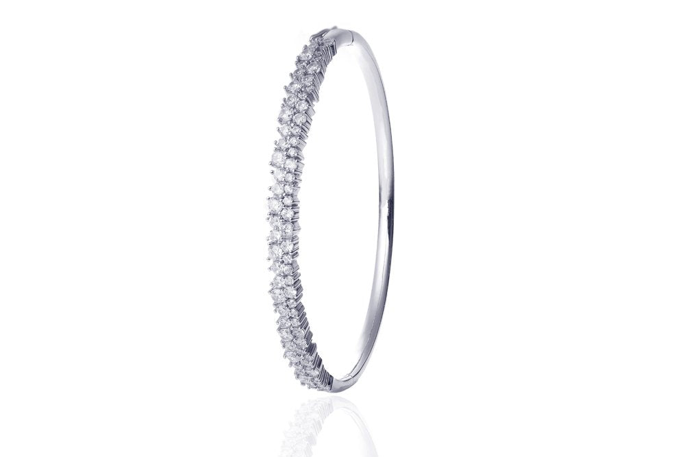 ANAH Luminated Closed Bangle  - Silber - LIMITIERT