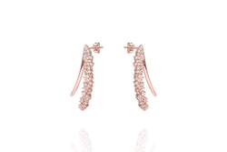 ANAH - ILLUSION WING EARRINGS -2in1 - Roségold - LIMITIERT