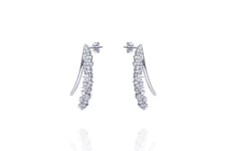 ANAH - ILLUSION WING EARRINGS -2in1 - Silber - LIMITIERT