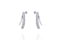 ANAH - ILLUSION WING EARRINGS -2in1 - Silber - LIMITIERT