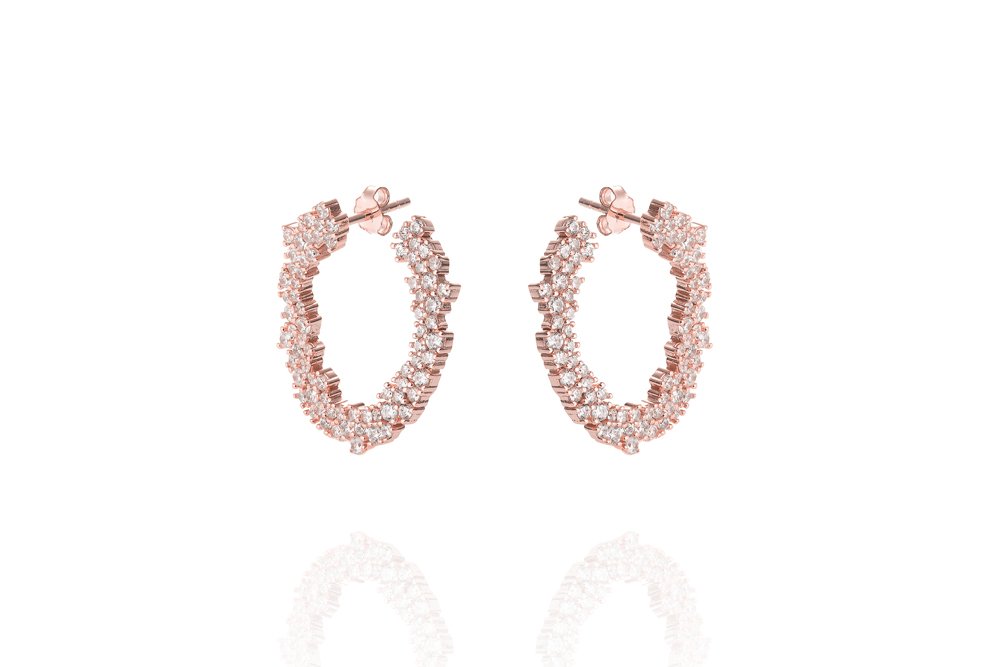 ANAH - FINE LUMINATE HIDDEN EARRING - Roségold - LIMITIERT