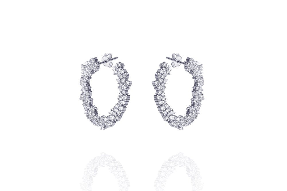 ANAH - FINE LUMINATE HIDDEN EARRING - Silber - LIMITIERT