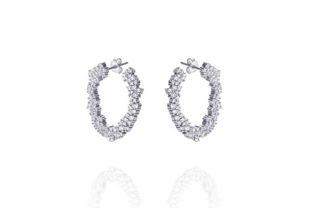 ANAH - FINE LUMINATE HIDDEN EARRING - Silber - LIMITIERT