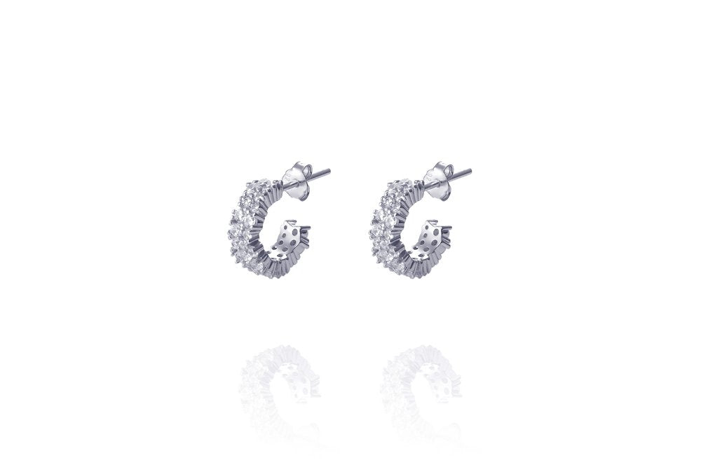 ANAH - DAZZL SMALL HOOPS - Silber- LIMITIERT