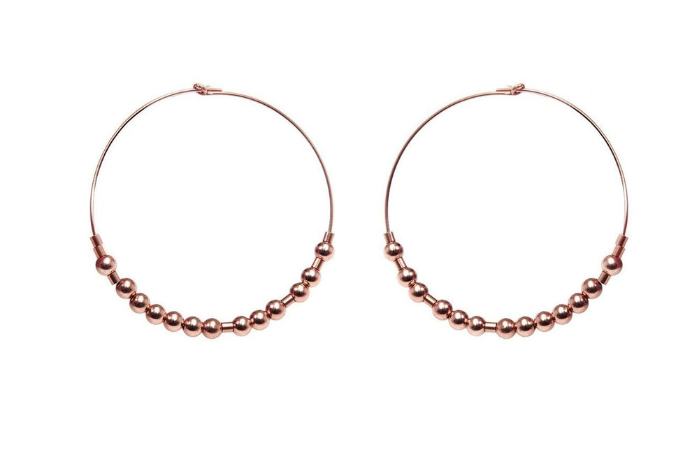 Meaningful Hoops - extravagante Morsecode Creolen - Roségold - CLASSYANDFABULOUS JEWELRY