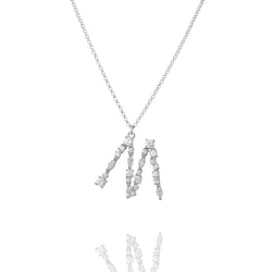 M - Buchstaben Kette - Letter Chain - Silber - CLASSYANDFABULOUS JEWELRY