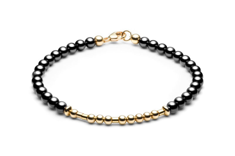 Kugelarmband/ Namensarmband • Morsecode • Schwarz/ Gold - CLASSYANDFABULOUS JEWELRY