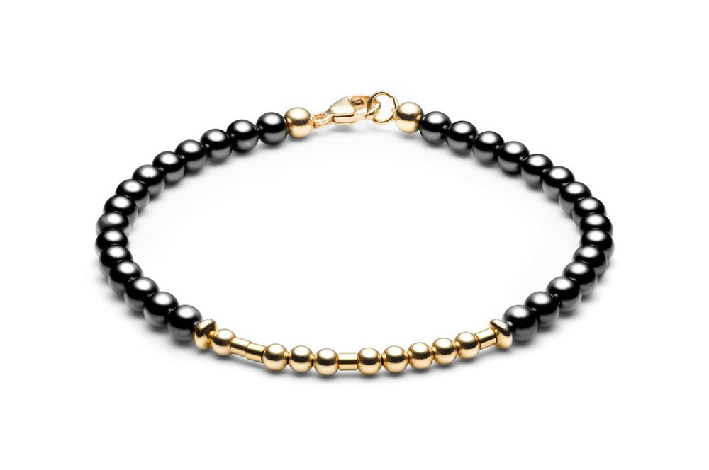 Kugelarmband/ Namensarmband • Morsecode • Schwarz/ Roségold - CLASSYANDFABULOUS JEWELRY