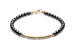 Kugelarmband/ Namensarmband • Morsecode • Schwarz/ Roségold - CLASSYANDFABULOUS JEWELRY