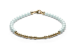 Kinder Namensarmband • Morsecode • Pastellblau/ Silber - CLASSYANDFABULOUS JEWELRY