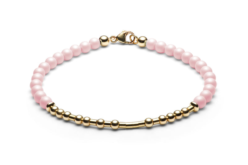 Kinder Namensarmband • Morsecode • Pastellrosa/ Roségold - CLASSYANDFABULOUS JEWELRY