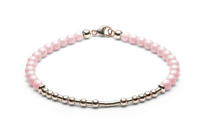 Namensarmband • Morsecode • Pastellrosa/ Roségold - CLASSYANDFABULOUS JEWELRY