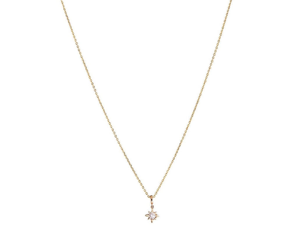 Diamond Marquise Chain - Kette mit  Anhänger aus Diamanten -  Gold