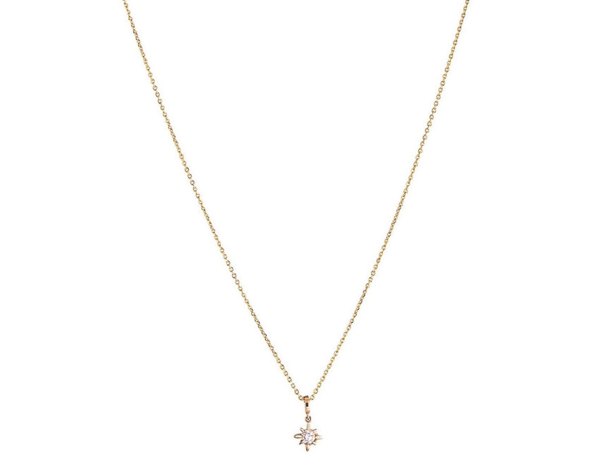 Diamond Marquise Chain - Kette mit  Anhänger aus Diamanten -  Gold
