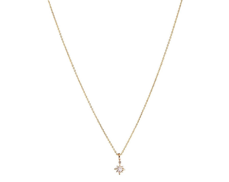 Diamond Marquise Chain - Kette mit  Anhänger aus Diamanten -  Gold