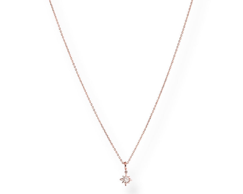 Diamond Marquise Chain - Kette mit  Anhänger aus Diamanten -  Roségold