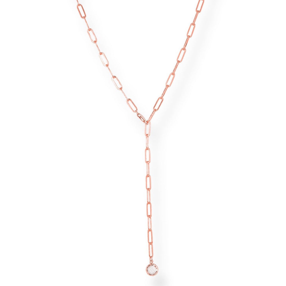 YPSILO Chain -  Originelle Gliederkette mit Anhänger - indiv. einstellbar - Roségold