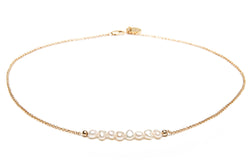 ORISA - elegante Kette mit Süßwasser Perlen - Gold - CLASSYANDFABULOUS JEWELRY