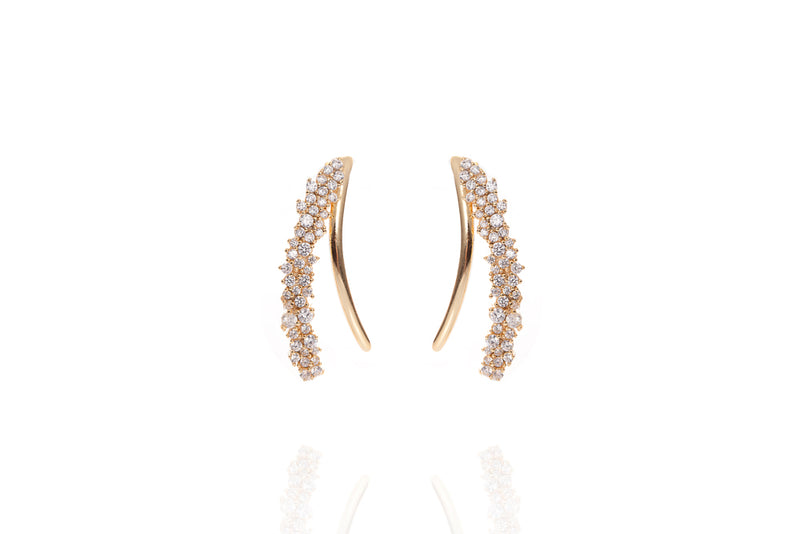 ANAH - ILLUSION WING EARRINGS -2in1 - Gold - LIMITIERT