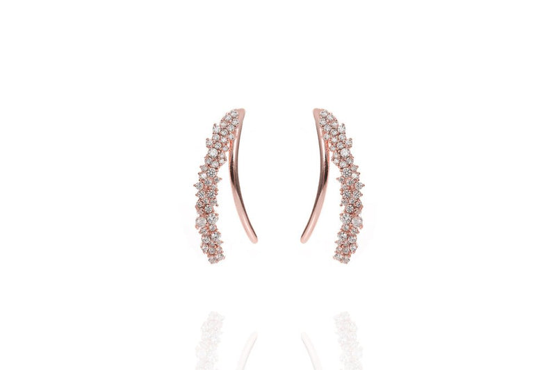 ANAH - ILLUSION WING EARRINGS -2in1 - Roségold - LIMITIERT