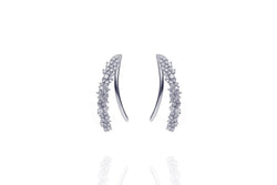 ANAH - ILLUSION WING EARRINGS -2in1 - Silber - LIMITIERT