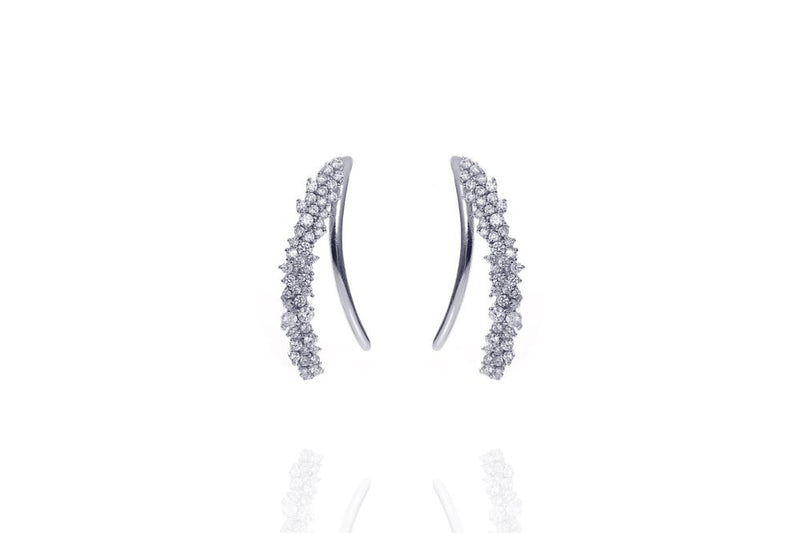 ANAH - ILLUSION WING EARRINGS -2in1 - Silber - LIMITIERT