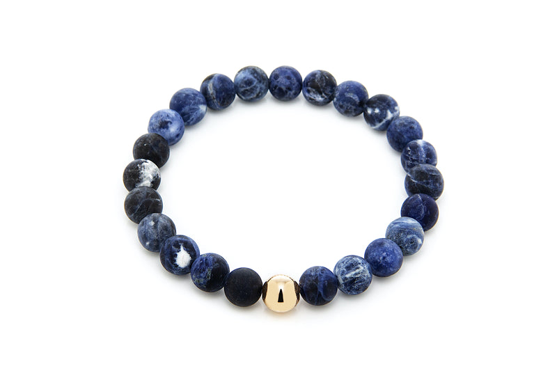 PARTICOLARE MATTE SODALITH BRACELET- Gold