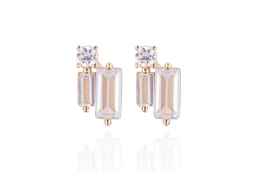 The NEW LORA PIN STUD Earrings - Gold