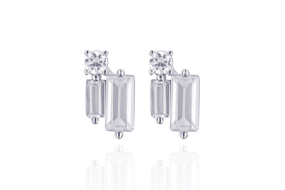 The NEW LORA PIN STUD Earrings - Silber