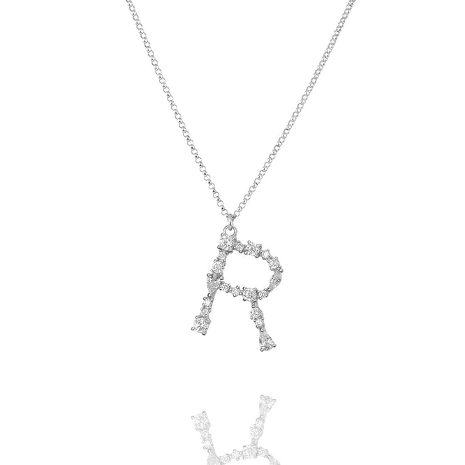 R - Buchstaben Kette - Letter Chain - Silber - CLASSYANDFABULOUS JEWELRY