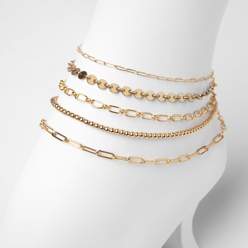 Valda Mini Anklet - Zartes Fusskettchen - Gold - CLASSYANDFABULOUS JEWELRY