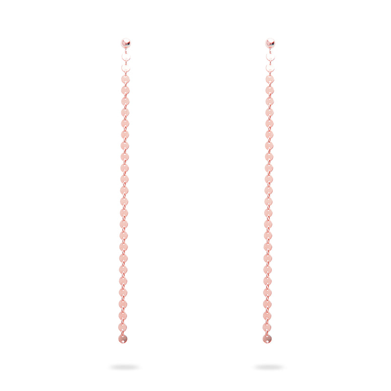 NEVE Earring Long - langer Pailletten Ohrhänger -  Roségold - CLASSYANDFABULOUS JEWELRY