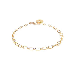 ELVA Oval Link Bracelet - Edles Armband mit Anhänger - personalisierbar -  Gold - CLASSYANDFABULOUS JEWELRY