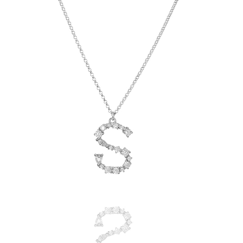 S - Buchstaben Kette - Letter Chain - Silber - CLASSYANDFABULOUS JEWELRY