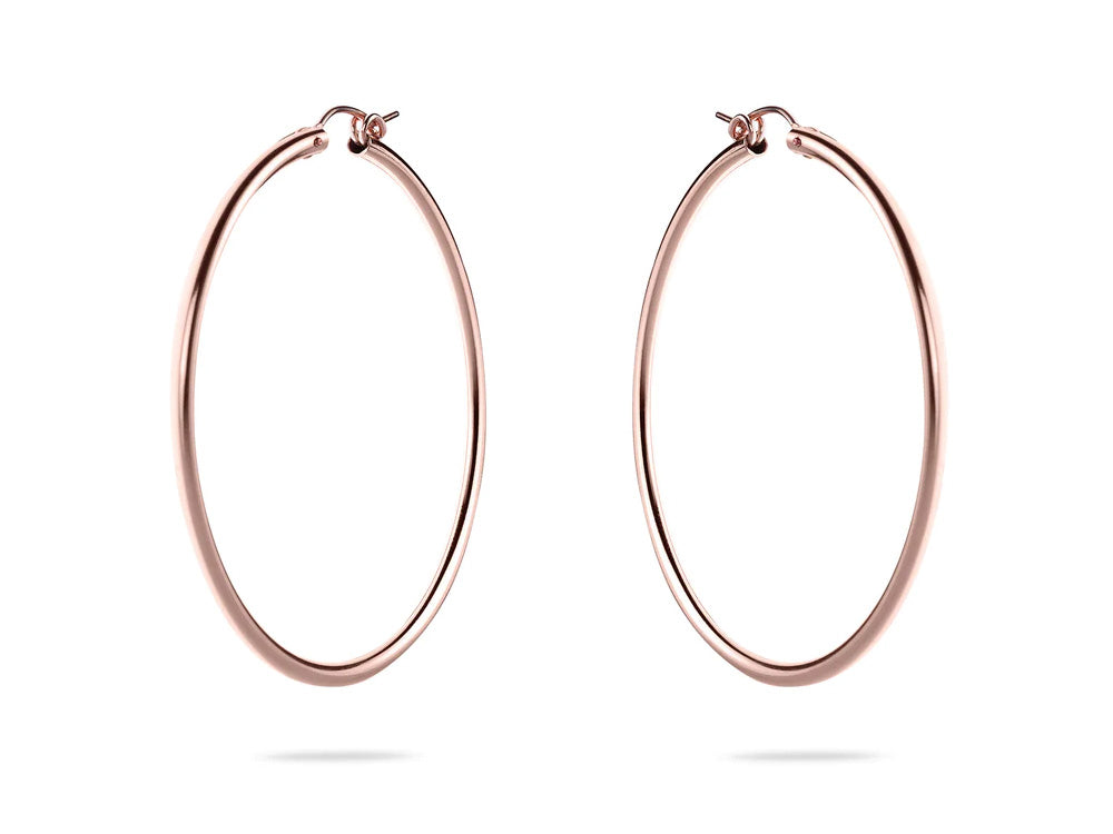 THE BIG CLASSY HOOPS  - Moderne Creole in verschiedenen Grössen -  Roségold *HANDMADE