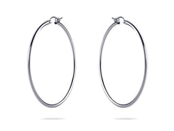 THE BIG CLASSY HOOPS  - Moderne Creole in verschiedenen Grössen -  Silber *HANDMADE