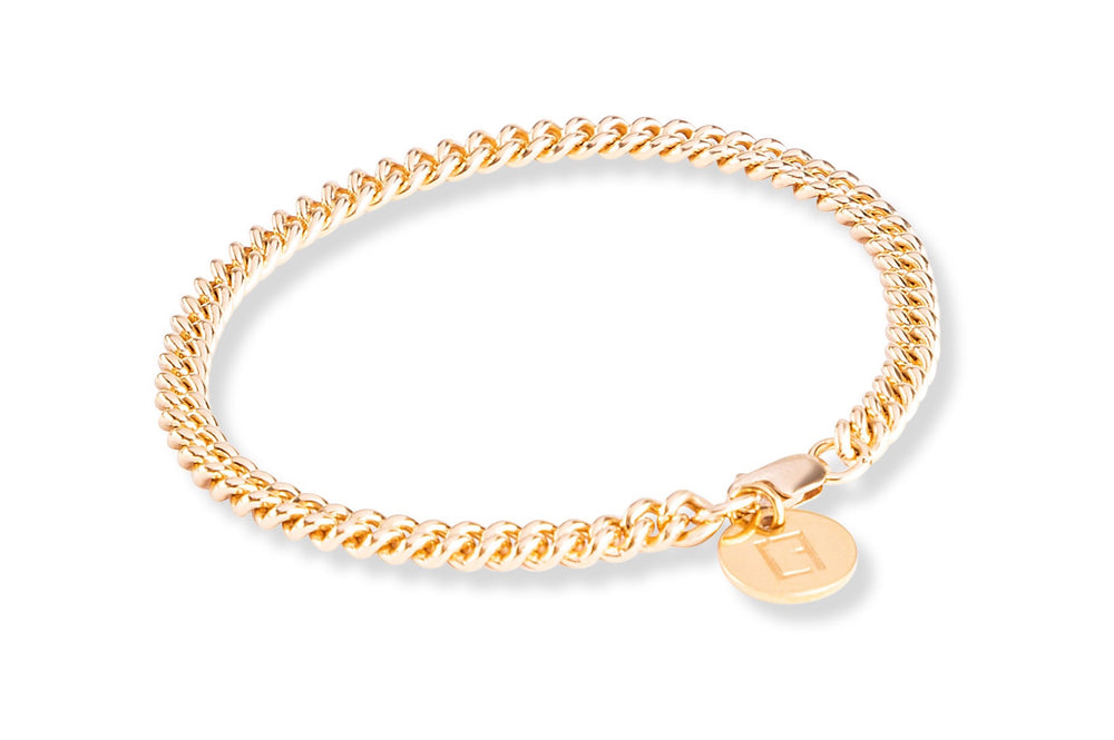 THE CURB CHAIN Anklet - Cooles Fusskettchen - Gold