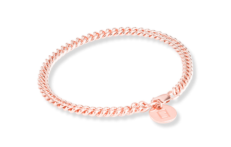 THE CURB CHAIN Anklet - Cooles Fusskettchen - Roségold