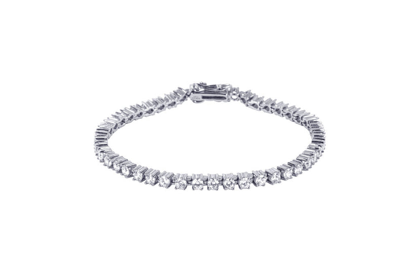 THE HIGH SPARKLE TENNIS BRACELET- 3MM - SILBER