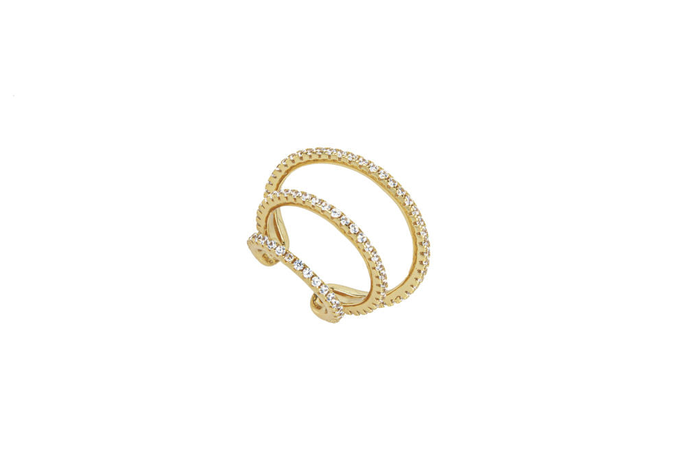 THE HIGH SPARKLE TRIPPLE EARCUFF - GOLD