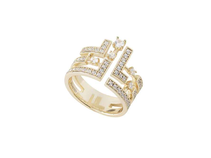 TIARA II - THE BiG CROWN RING - GOLD