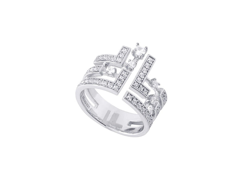 TIARA II - THE BiG CROWN RING - SILBER