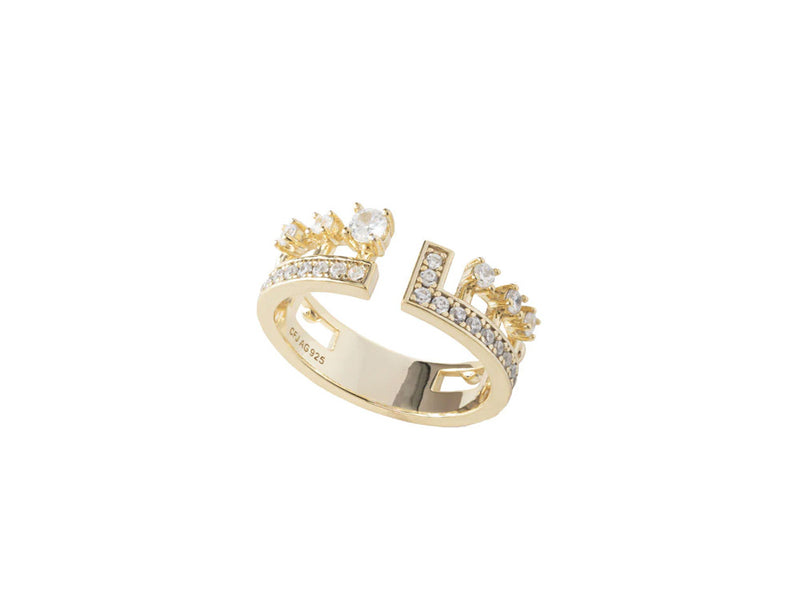 TIARA I - THE CROWN RING - GOLD