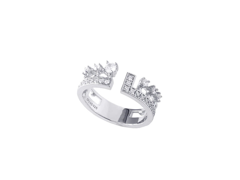 TIARA I - THE CROWN RING - SILBER