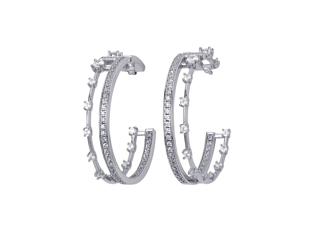 TIARA - THE BIG CROWN HOOPS - SILBER