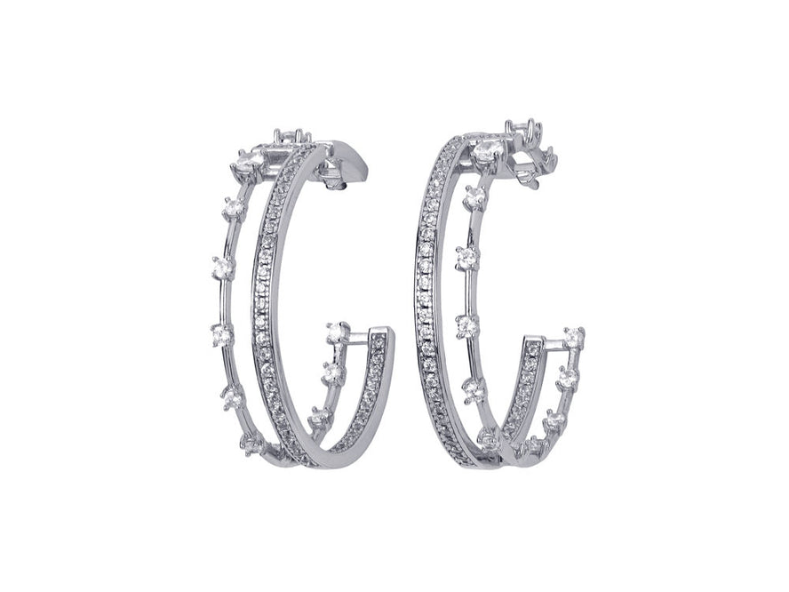 TIARA - THE BIG CROWN HOOPS - SILBER