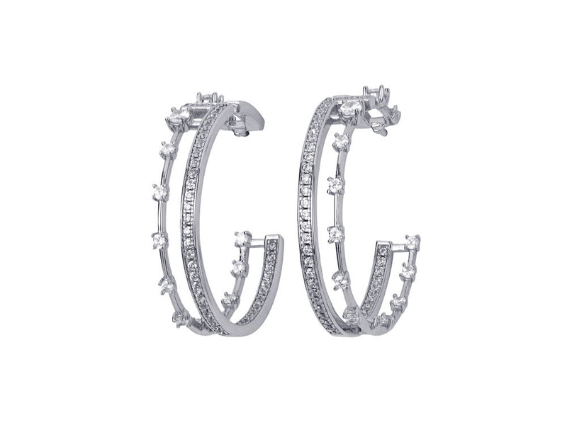 TIARA - THE BIG CROWN HOOPS - SILBER