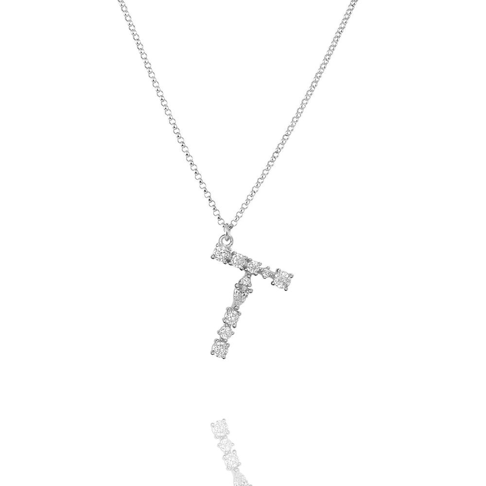 T - Buchstaben Kette - Letter Chain - Silber - CLASSYANDFABULOUS JEWELRY