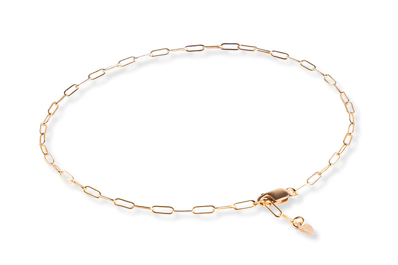 VALDA SMALL Anklet - Zartes Fusskettchen - Gold